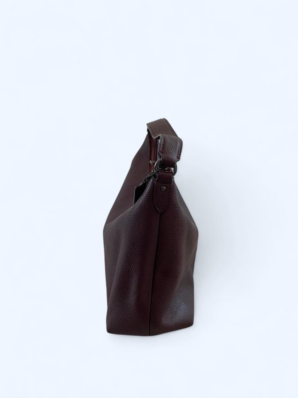 Coach Pebbled Leather Shoulder Bag in Burgundy - Picture 6 of 8